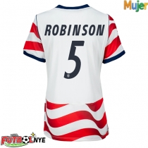 Camiseta Estados Unidos Antonee Robinson #5 Primera Equipación para mujer Mundial 2026 manga corta